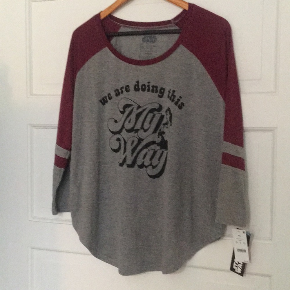 BNWT Star Wars football 3/4 sleeve tee